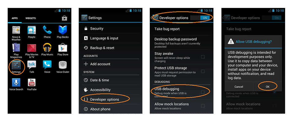 How to enable usb debugging mode on android 3.0?