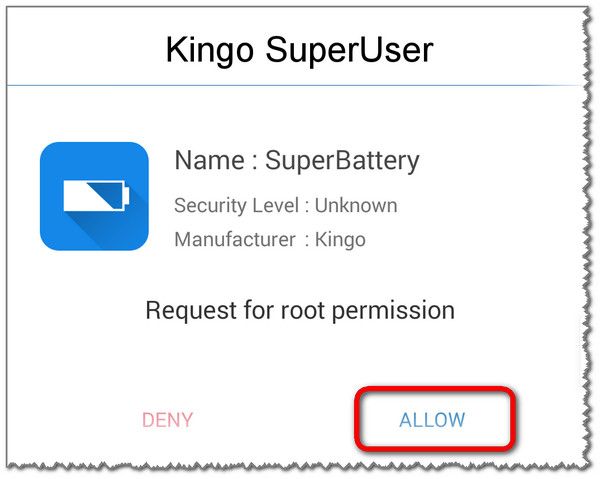 allow root permission for superbattery in kingo superuser