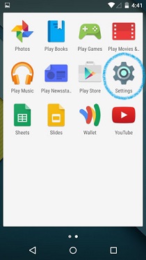 Android 5.0 Lollipop App Drawer