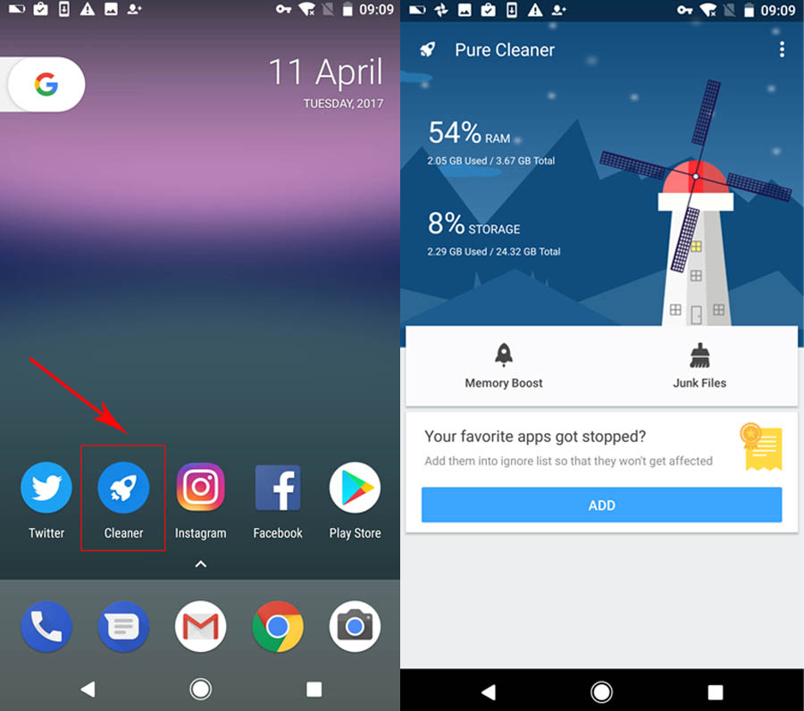 best phone cleaner and booster to speed up android and free up storage