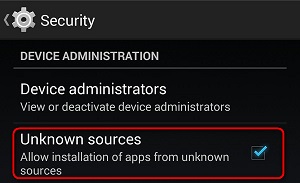 Check Unknown Sources when installing kingoroot apk Check Unknown Sources when installing kingoroot apk