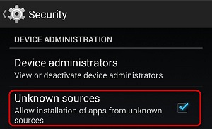Check Unknown Sources when installing kingoroot apk