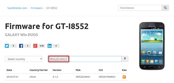 GT-I8552 Stock Firmware Download on SamMobile