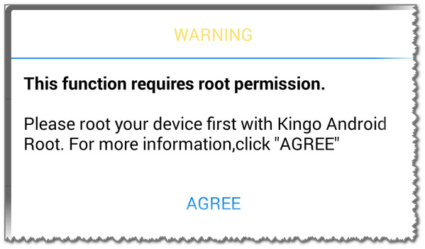 warning window on kingo superbattery