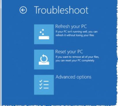 troubleshoot on Windows 8